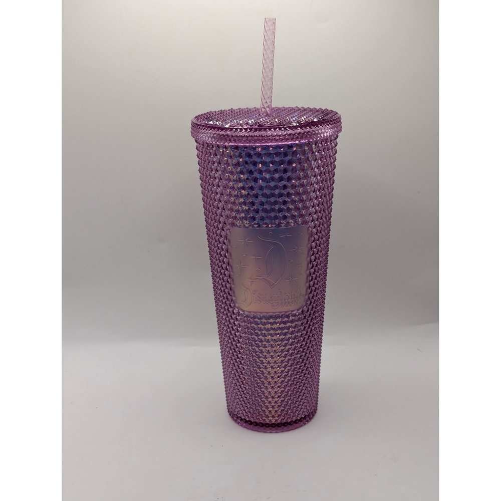 Disney Starbucks Disneyland Resort Purple Iridescent‎ Studded Tumbler 24oz Cup